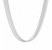Zilverkleurige Stainless Steel Multi-Strand Ketting 34 + 8 cm | Goodies