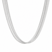 Zilverkleurige Stainless Steel Multi-Strand Ketting 34 + 8 cm | Goodies