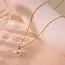 Goodies Label Goudkleurige Stainless Steel Parel Ketting met Zirconia | Goodies