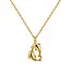 Goodies Label Goudkleurige Stainless Steel Dolfijnen Ketting 38 + 5 cm | Goodies