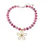Goodies Label Roze Hartjes Kralenketting met Goudkleurige Bloem | Goodies