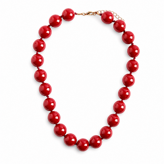 Rode Kralenketting Statement | Goodies