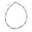 Goodies Label Zilverkleurige Stainless Steel Bolletjes Ketting met Parels 39 + 5 cm | Goodies