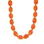 Goodies Label Oranje Resin Kralenketting met Stainless Steel 38 + 5 cm | Goodies