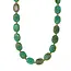 Goodies Label Groene Resin Kralenketting met Stainless Steel 38 + 5 cm | Goodies