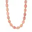Goodies Label Lichtroze Resin Kralenketting met Stainless Steel 38 + 5 cm | Goodies