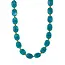 Goodies Label Turquoise Resin Kralenketting met Stainless Steel 38 + 5 cm | Goodies