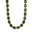 Goodies Label Olijfgroene Resin Kralenketting met Stainless Steel 38 + 5 cm | Goodies