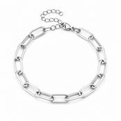 Zilverkleurige Stainless Steel Schakelarmband 18 + 5 cm | Goodies