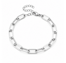 Zilverkleurige Stainless Steel Schakelarmband 18 + 5 cm | Goodies