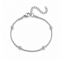 Zilverkleurige Stainless Steel Bolletjes Armband 17 + 5 cm | Goodies