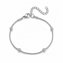 Zilverkleurige Stainless Steel Bolletjes Armband 17 + 5 cm | Goodies