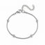 Goodies Label Zilverkleurige Stainless Steel Bolletjes Armband 17 + 5 cm | Goodies
