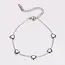 Goodies Label Zilverkleurige Stainless Steel Armband met Hartjes | Goodies