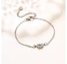 Zilverkleurige Stainless Steel Zon Armband 16,6 + 5 cm | Goodies