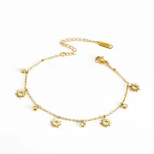 Goudkleurige Stainless Steel Zon Armband met Zirconia | Goodies