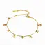 Goodies Label Goudkleurige Stainless Steel Hartjes Armband met Zirconia 16 + 5 cm | Goodies