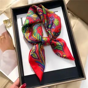 Red Multi Paisly Sjaal