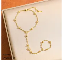 Goudkleurig Stainless Steel Handsieraad met Zirconia | Goodies