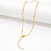 Goudkleurige Stainless Steel Bolletjesketting 45 + 5 cm | Goodies