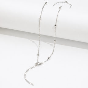 Zilverkleurige Stainless Steel Bolletjesketting 45 + 5 cm | Goodies