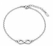 Zilverkleurige Stainless Steel Infinity Armband | Goodies
