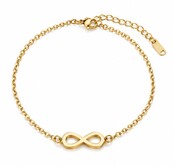 Goudkleurige Stainless Steel Infinity Armband | Goodies