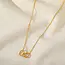 Goodies Label Goudkleurige Stainless Steel Dubbele Hart Ketting 40 + 5 cm | Goodies