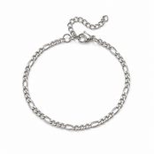 Zilverkleurige Stainless Steel Figaro Armband 17 + 5 cm | Goodies