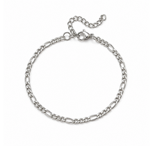 Zilverkleurige Stainless Steel Figaro Armband 17 + 5 cm | Goodies