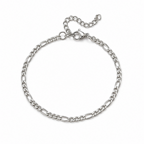 Zilverkleurige Stainless Steel Figaro Armband 17 + 5 cm | Goodies