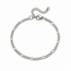 Goodies Label Zilverkleurige Stainless Steel Figaro Armband 17 + 5 cm | Goodies