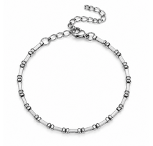 Zilverkleurige Stainless Steel Schakelarmband 17 + 5 cm | Goodies