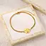 Goodies Label Goudkleurige Stainless Steel Klavertje Vier Armband 17 + 5 cm | Goodies