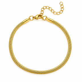 Goudkleurige Stainless Steel Snake Chain Armband 17 + 5 cm | Goodies