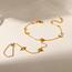 Goodies Label Goudkleurige Stainless Steel Handketting met Sterren & Zirconia | Goodies