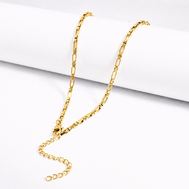 Goudkleurige Stainless Steel Schakelketting 40 + 5 cm | Goodies