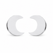 Goodies Label Zilverkleurige Halve Maan Oorstuds 8 mm | Stainless Steel