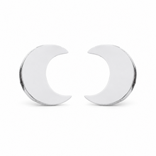 Goodies Label Zilverkleurige Halve Maan Oorstuds 8 mm | Stainless Steel