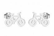 Goodies Label Zilverkleurige Fiets Oorstuds | Stainless Steel