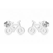 Goodies Label Zilverkleurige Fiets Oorstuds | Stainless Steel