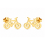 Goodies Label Goodies Label Goudkleurige Fiets Oorstuds | Stainless Steel