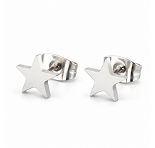 Goodies Label Zilverkleurige Ster Oorstuds | Stainless Steel