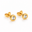 Goodies Label Goodies Label Goudkleurige Zirconia Oorstuds 6 mm | Stainless Steel