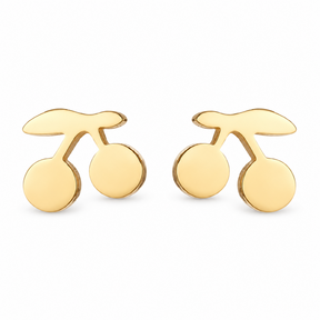 Goodies Label Goudkleurige Kersjes Oorstuds 6 mm | Stainless Steel