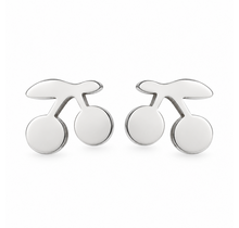 Goodies Label Zilverkleurige Kersjes Oorstuds 6 mm | Stainless Steel