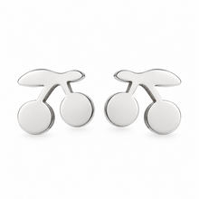 Goodies Label Zilverkleurige Kersjes Oorstuds 6 mm | Stainless Steel