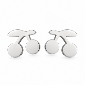 Goodies Label Zilverkleurige Kersjes Oorstuds 6 mm | Stainless Steel