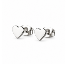 Goodies Label Zilverkleurige Hartjes Oorstuds 5 mm | Stainless Steel