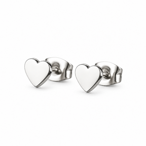 Goodies Label Zilverkleurige Hartjes Oorstuds 5 mm | Stainless Steel